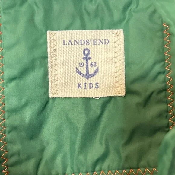 Lands' End Kids (XL) / Adult (M)Green Puffer Vest - Picture 3 of 8